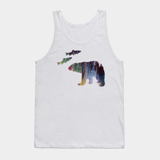 Bear and salmon Tank Top